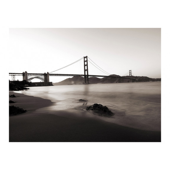 Poza Fototapet San Francisco: Golden Gate Bridge In Black And White