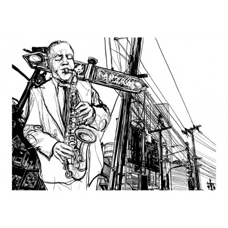 Fototapet Saxophone Recital On Broadway-01
