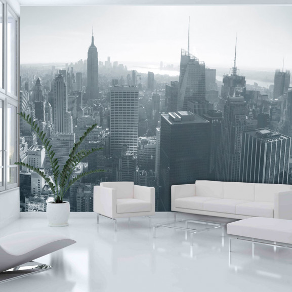 Fototapet New York City Skyline Black And White