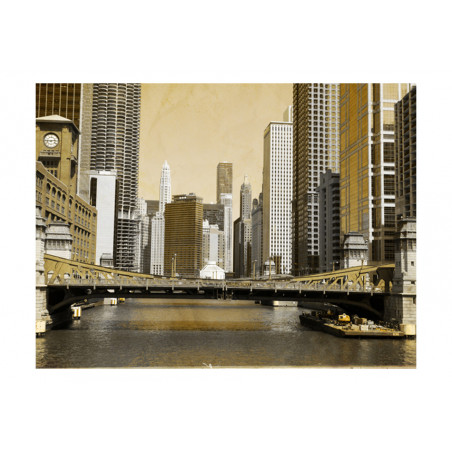 Fototapet Chicago'S Bridge (Vintage Effect)-01