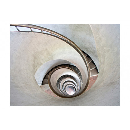 Fototapet White Spiral Stairs-01