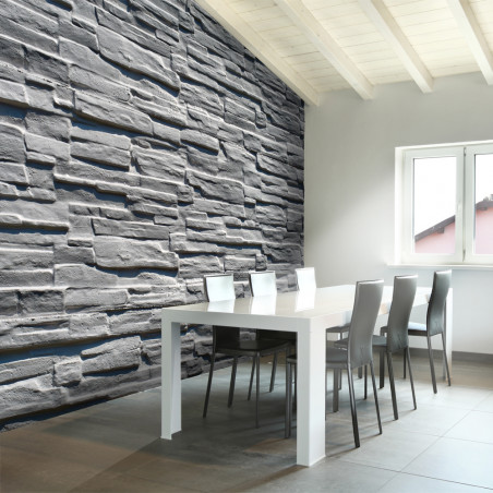 Fototapet Grey Stone Wall-01