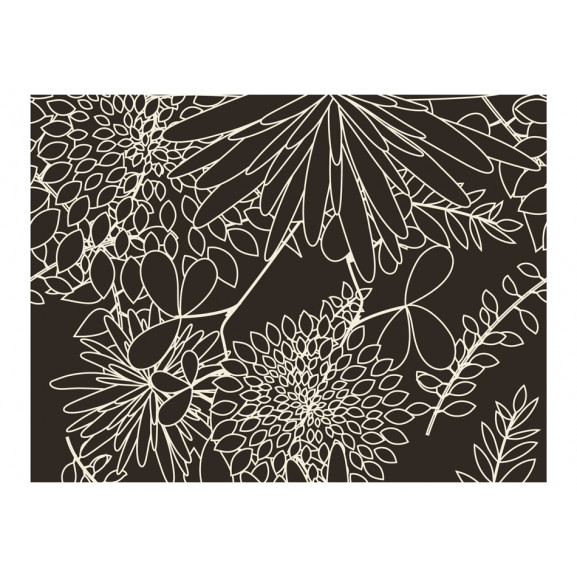 Poza Fototapet Black And White Floral Background