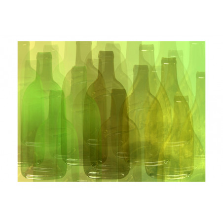 Fototapet Green Bottles-01
