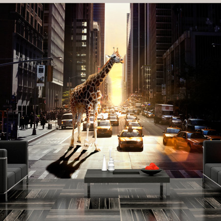Fototapet Giraffe In The Big City-01