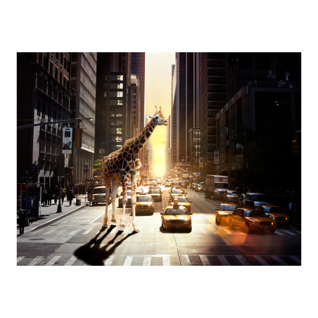 Fototapet Giraffe In The Big City-01