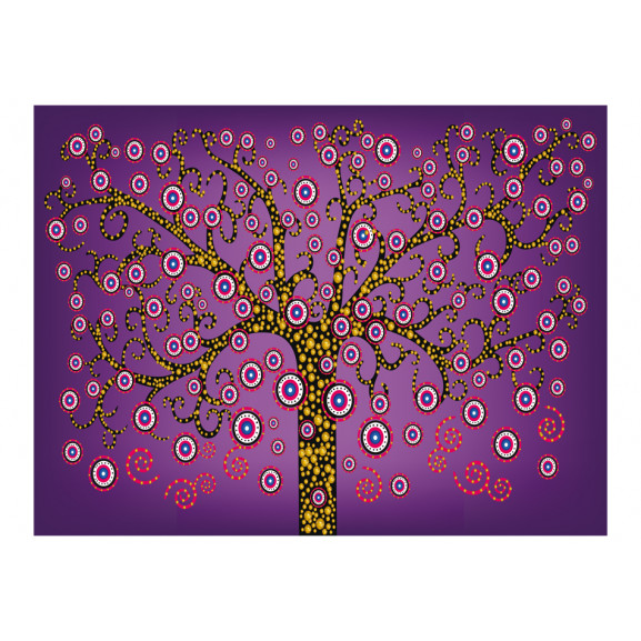 Fototapet Abstract: Tree (Violet)