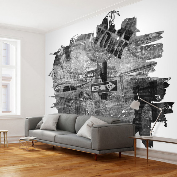 Fototapet Black-And-White New York Collage