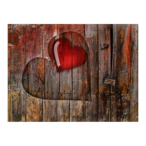 Fototapet Heart On Wooden Background
