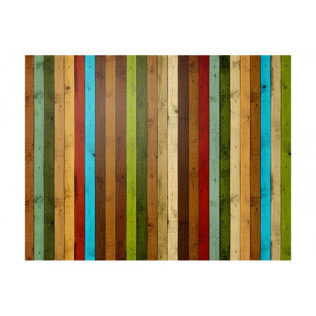 Fototapet Wooden Rainbow-01