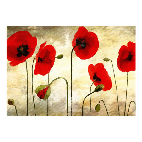 Fototapet Golden Field Of Poppies-01