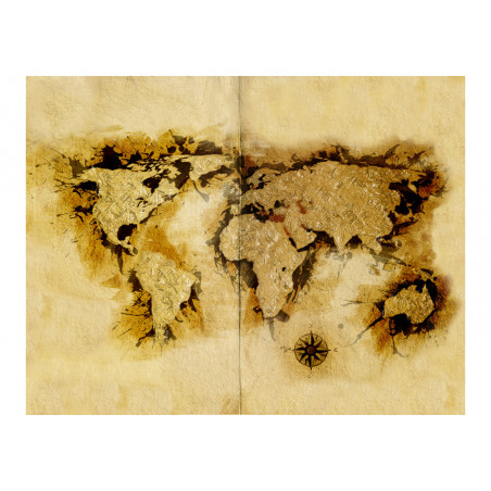 Fototapet Gold-Diggers' Map Of The World-01