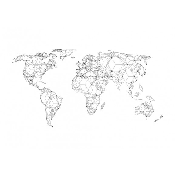 Poza Fototapet Map Of The World White Solids