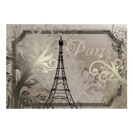 Fototapet Vintage Paris Gold-01