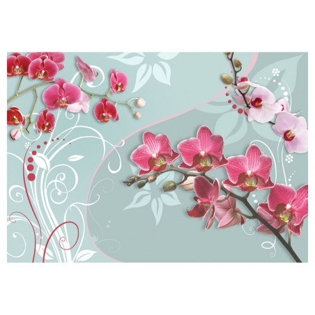 Fototapet Pink Orchids Variation Ii-01