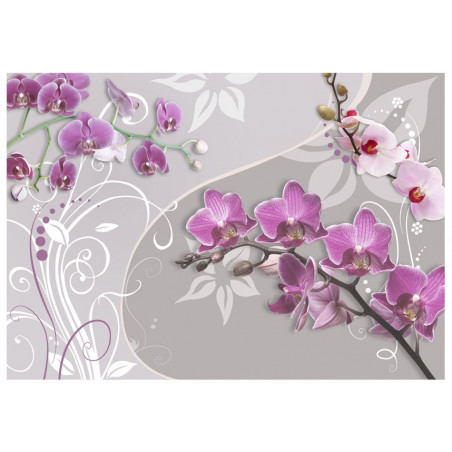 Fototapet Flight Of Purple Orchids-01
