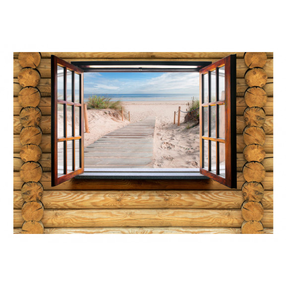 Fototapet beach outside the window