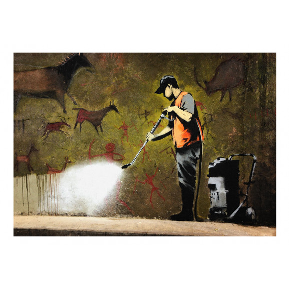 Fototapet Banksy Cave Painting title=Fototapet Banksy Cave Painting