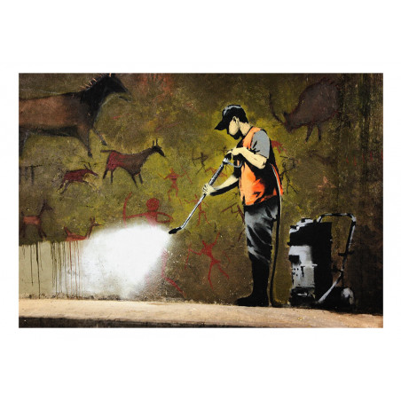 Fototapet Banksy Cave Painting-01
