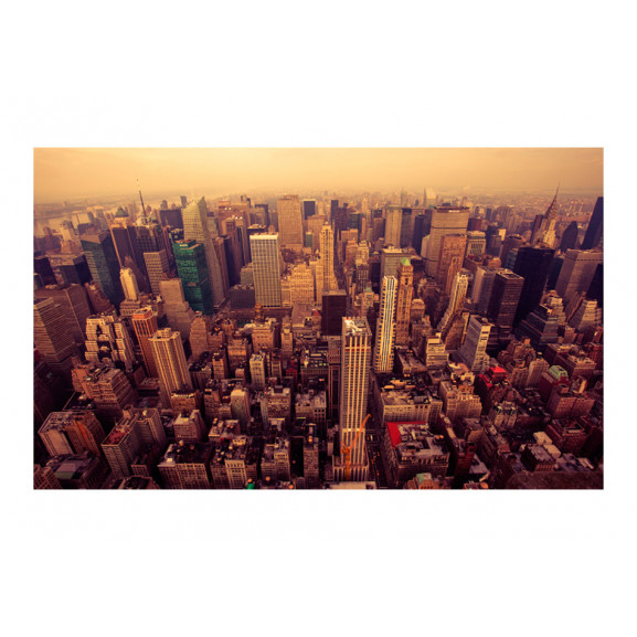 Fototapet bird eye view of manhattan, new york