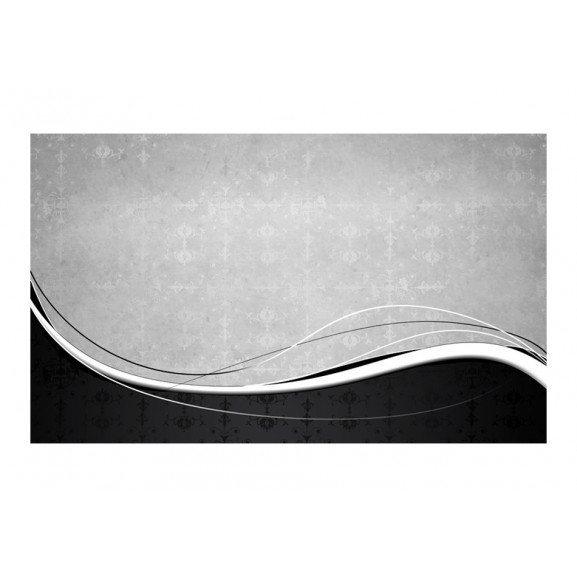 Fototapet black-and-white waves (vintage)