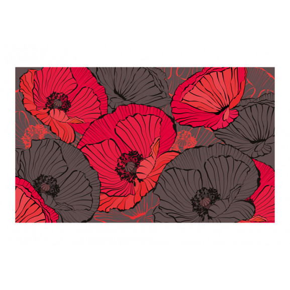 Fototapet pleated poppies