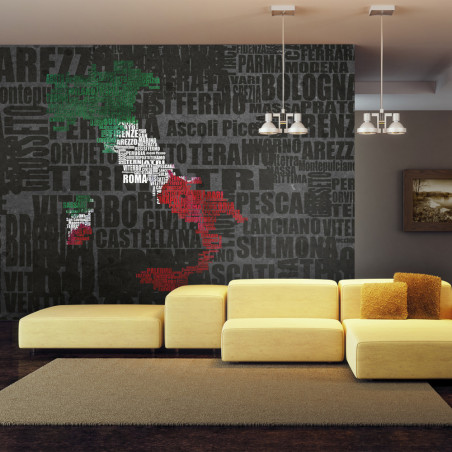 Fototapet Text Map Of Italy-01