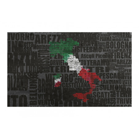 Fototapet Text Map Of Italy-01