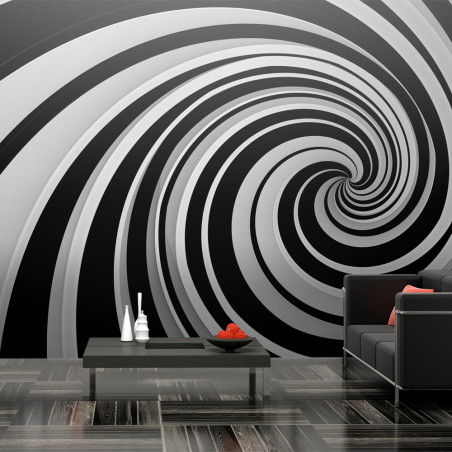 Fototapet Xxl Black And White Swirl-01