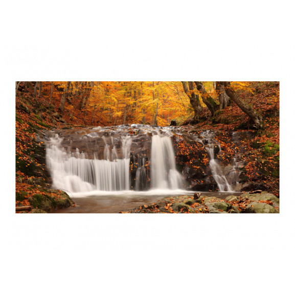 Fototapet Xxl Autumn Landscape: Waterfall In Forest title=Fototapet Xxl Autumn Landscape: Waterfall In Forest