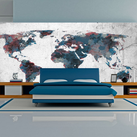 Fototapet Xxl World Map On The Wall-01