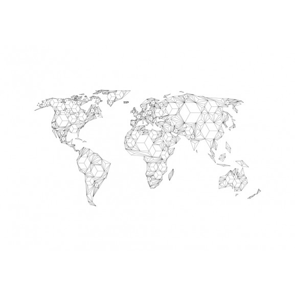 Poza Fototapet Xxl Map Of The World White Solids