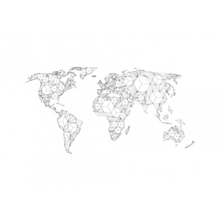 Fototapet Xxl Map Of The World White Solids-01