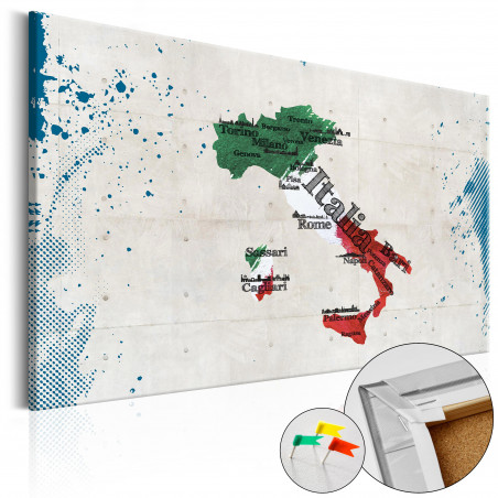 Tablou Din Plută Italy [Cork Map]-01