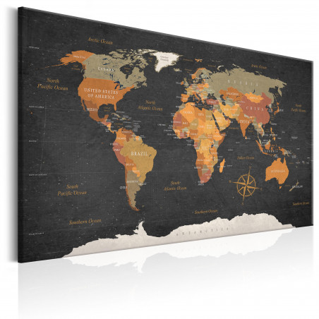 Tablou World Map: Secrets Of The Earth-01