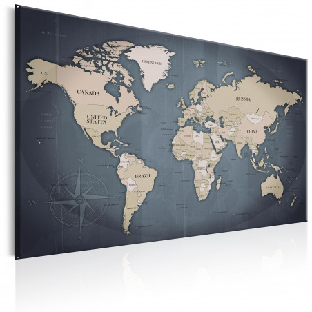 Tablou World Map: Shades Of Grey-01