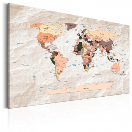 Tablou World Map: Stony Oceans-01