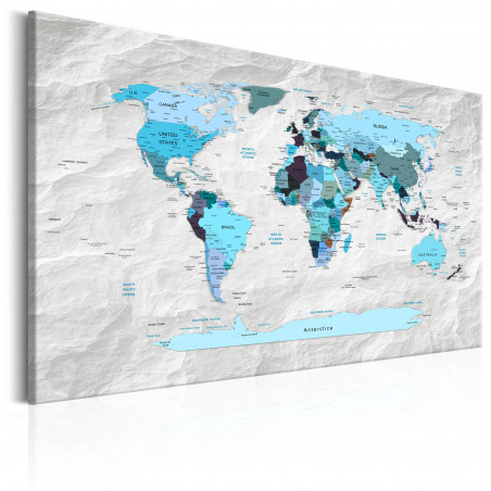 Tablou World Map: Blue Pilgrimages-01