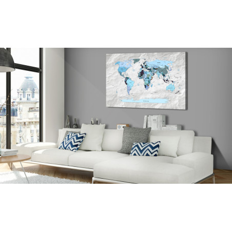 Tablou World Map: Blue Pilgrimages-01