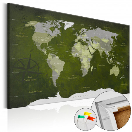 Tablou Din Plută Malachite World [Cork Map]-01