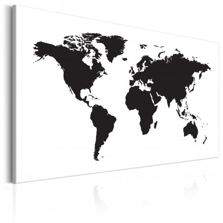 Tablou World Map: Black & White Elegance-01