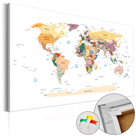 Tablou Din Plută World Map [Cork Map]-01