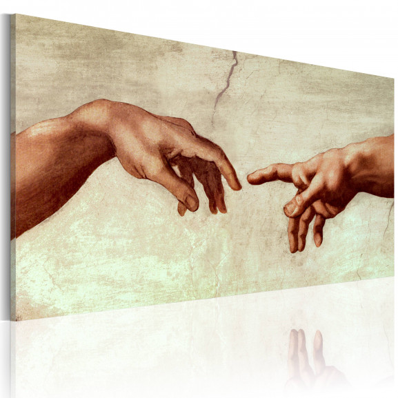 Tablou Pictat Manual The Creation Of Adam: Fragment Of Painting