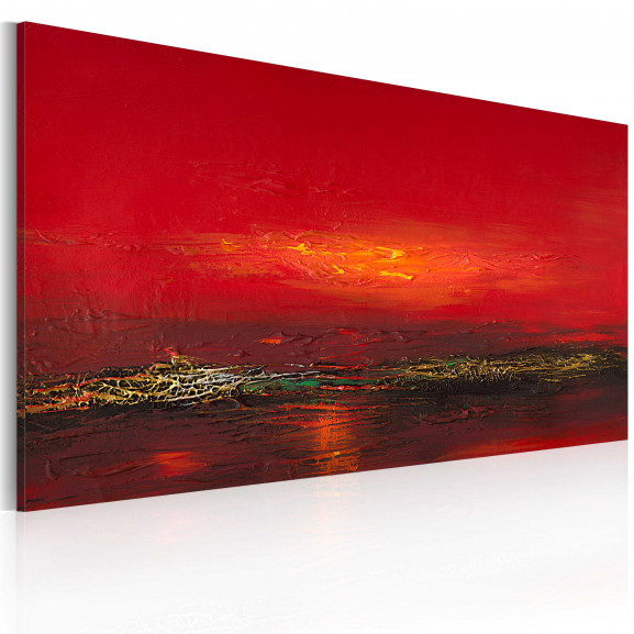 Tablou Pictat Manual Red Sunset Over The Sea