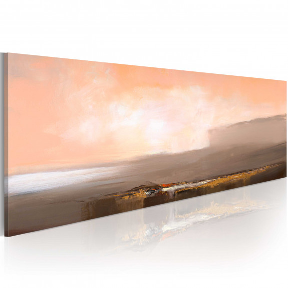 Tablou Pictat Manual Between Pink And Grey And
