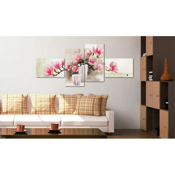 Tablou pictat manual fragrance of magnolias