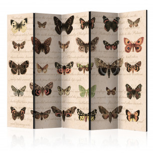 Paravan Retro Style: Butterflies Ii [Room Dividers] 225 cm x 172 cm