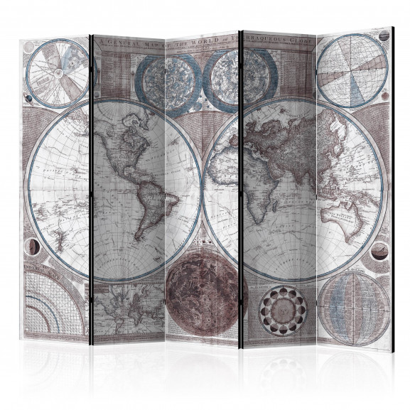 Paravan Terraqueous Globe [Room Dividers] 225 cm x 172 cm