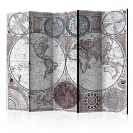 Paravan Terraqueous Globe [Room Dividers] 225 cm x 172 cm-01