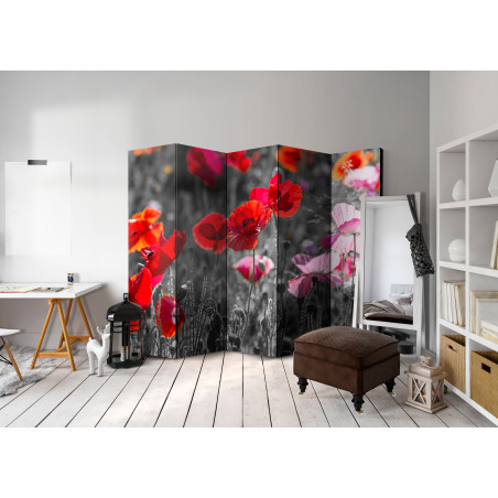 Paravan Red Poppies Ii [Room Dividers] 225 cm x 172 cm-01